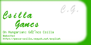 csilla gancs business card